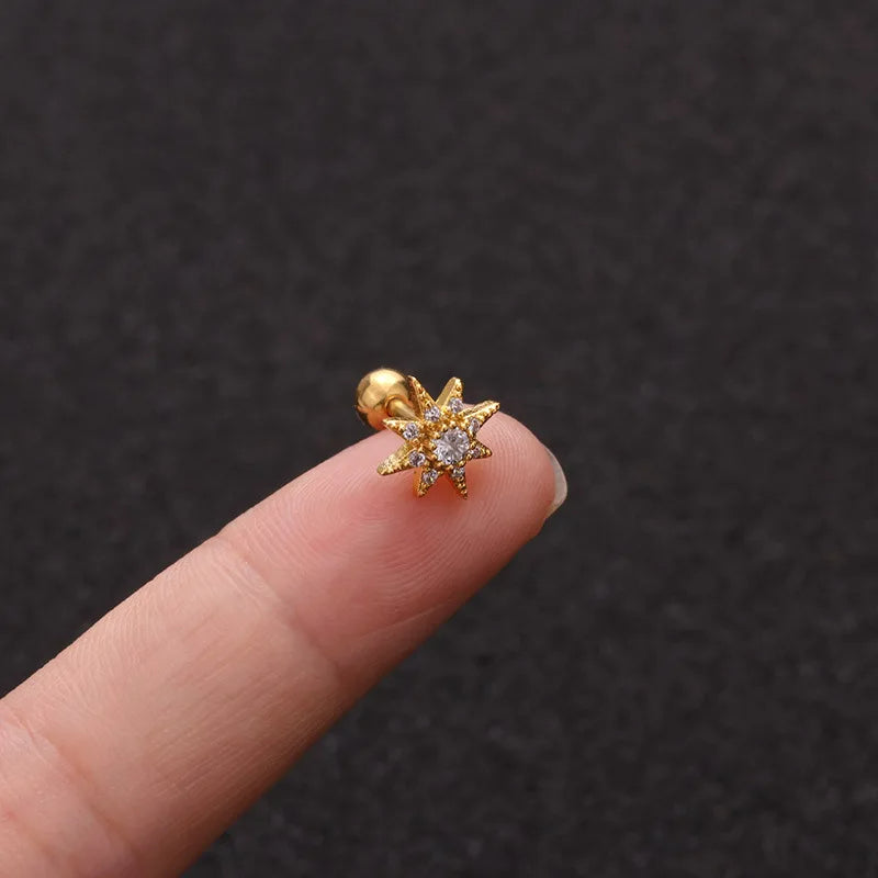 Celestial Star Zircon Ear Stud