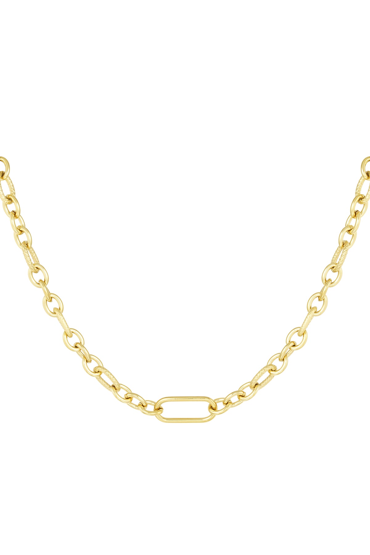 Textured Link Chain Necklace