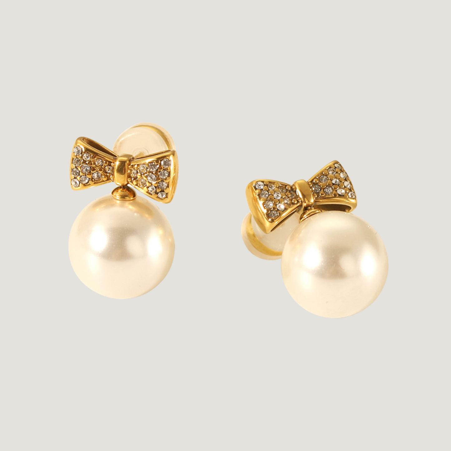 Radiant Pearl & Bow Earrings