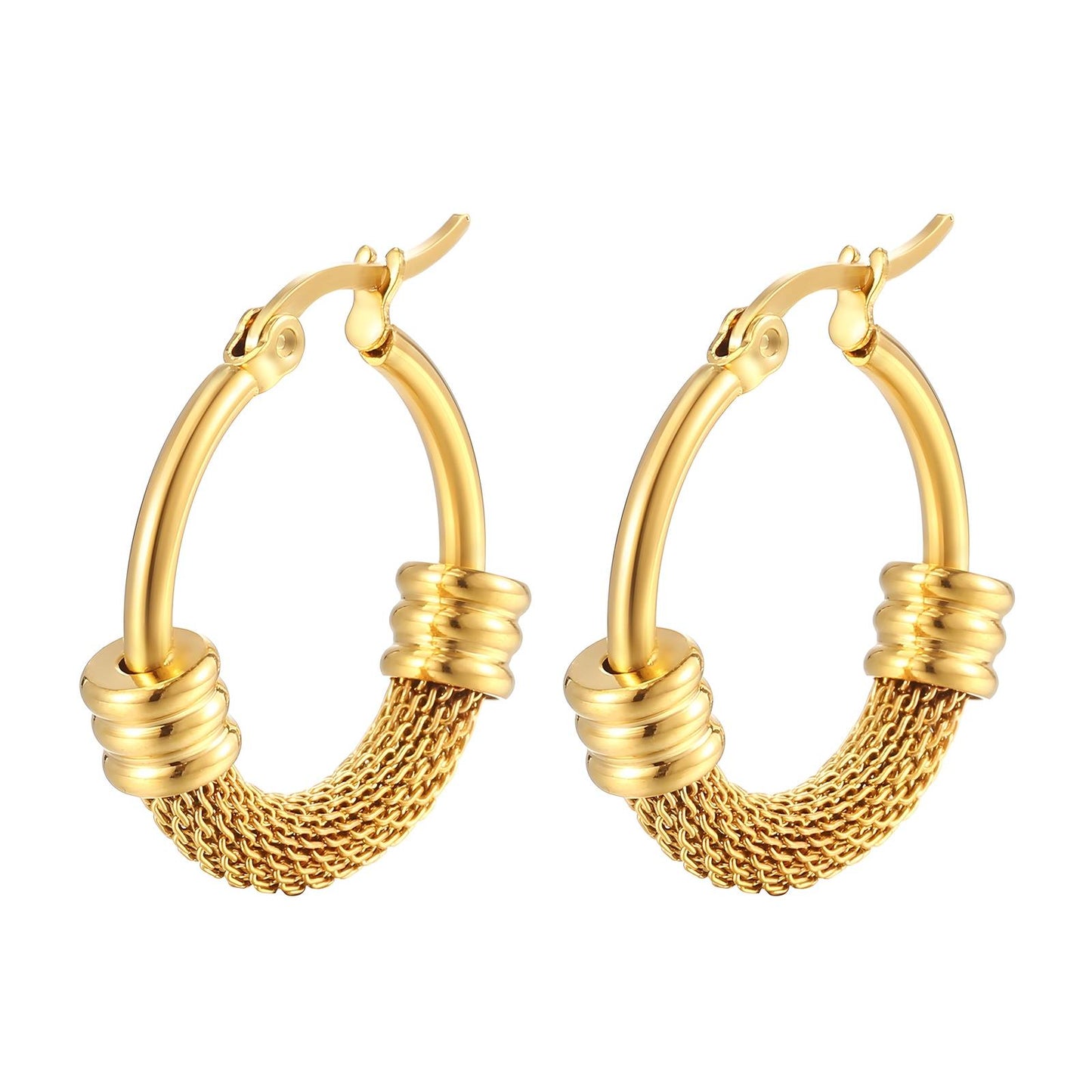 Mesh Hoop Earrings