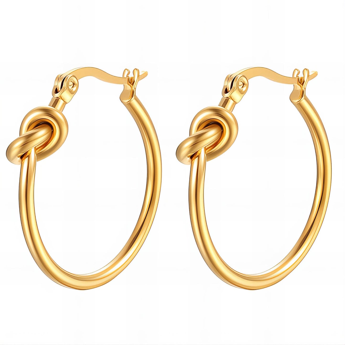 Knot Hoop Earrings