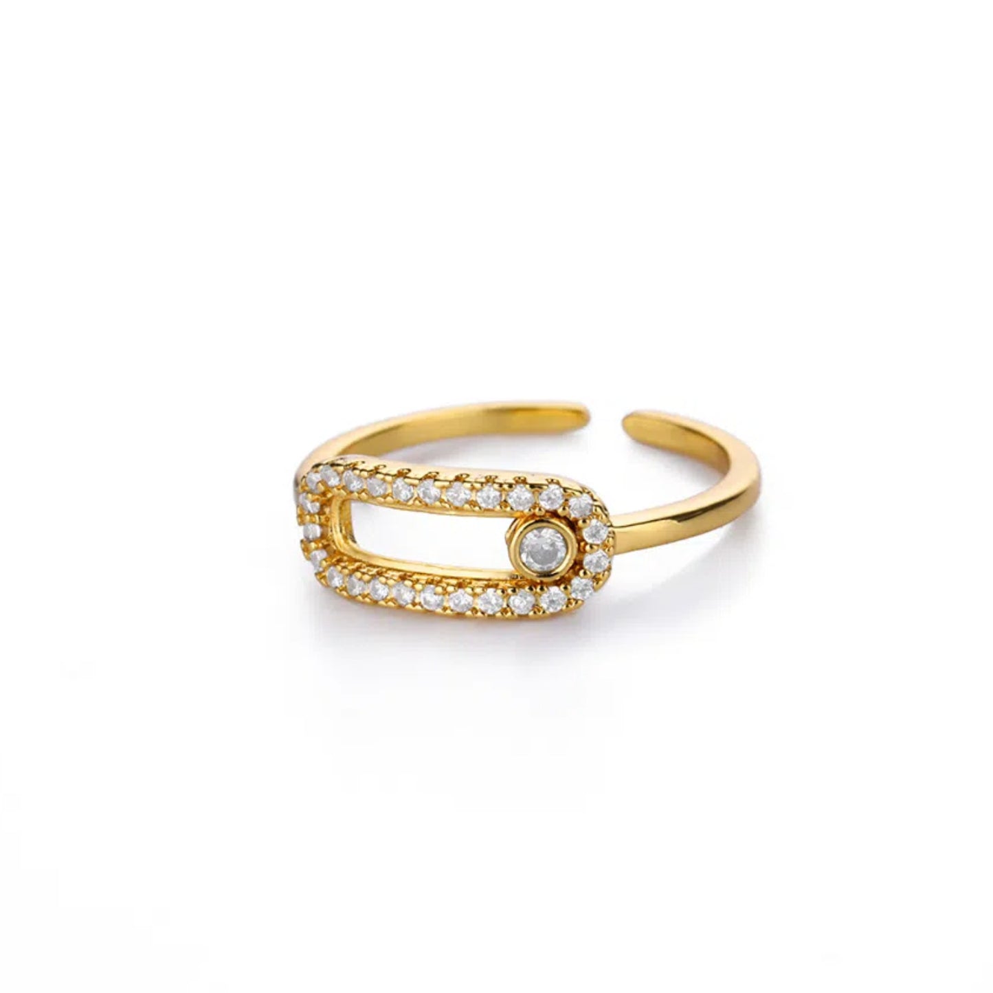 Lyra Crystal-Link Adjustable Ring
