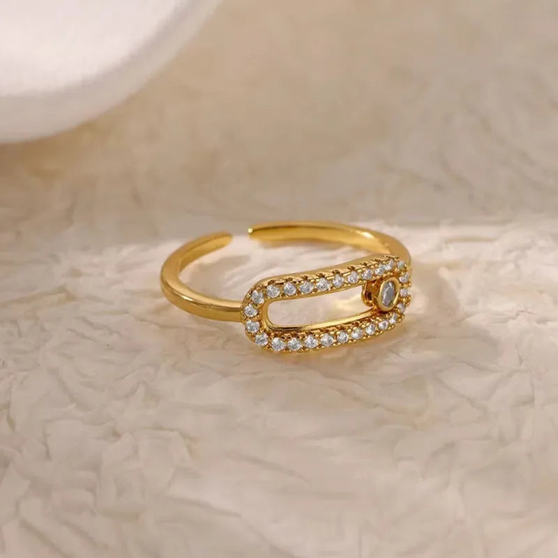 Lyra Crystal-Link Adjustable Ring