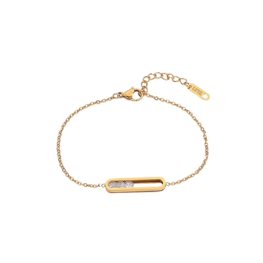 Slim Zircon Bar Bracelet