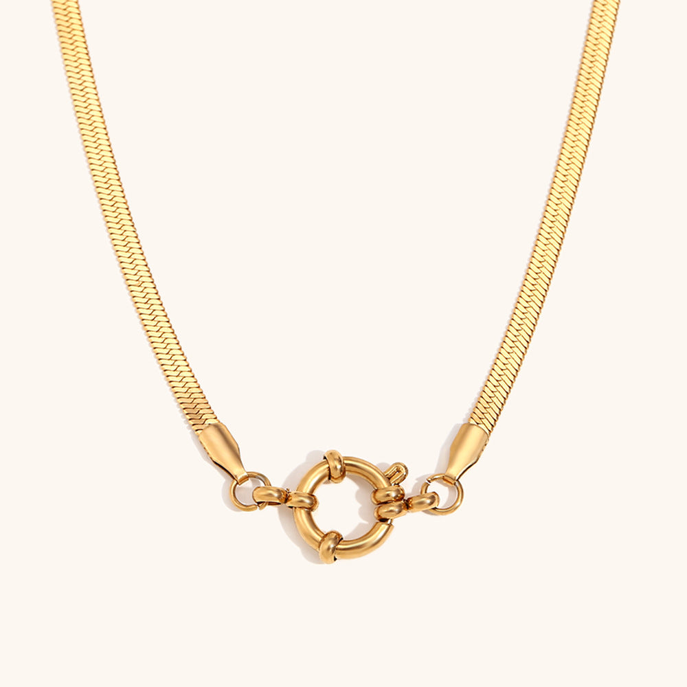 Alba Geometric Link Gold-Plated Necklace