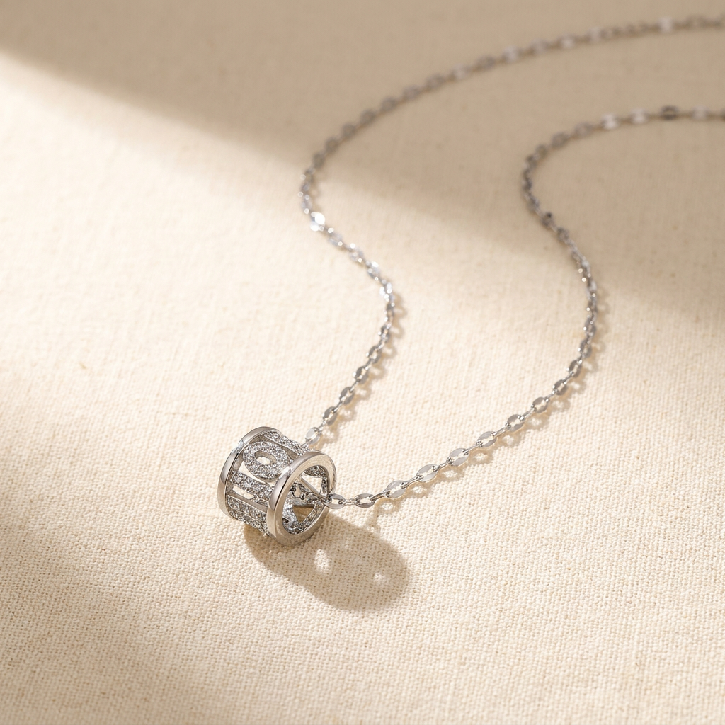 Crystal Roller Pendant Necklace