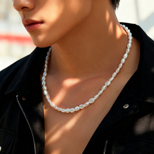White Imitation Pearl Necklace
