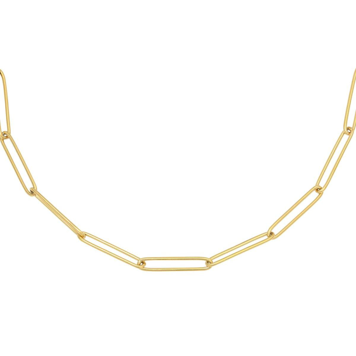 Gold Paperclip Chain Necklace