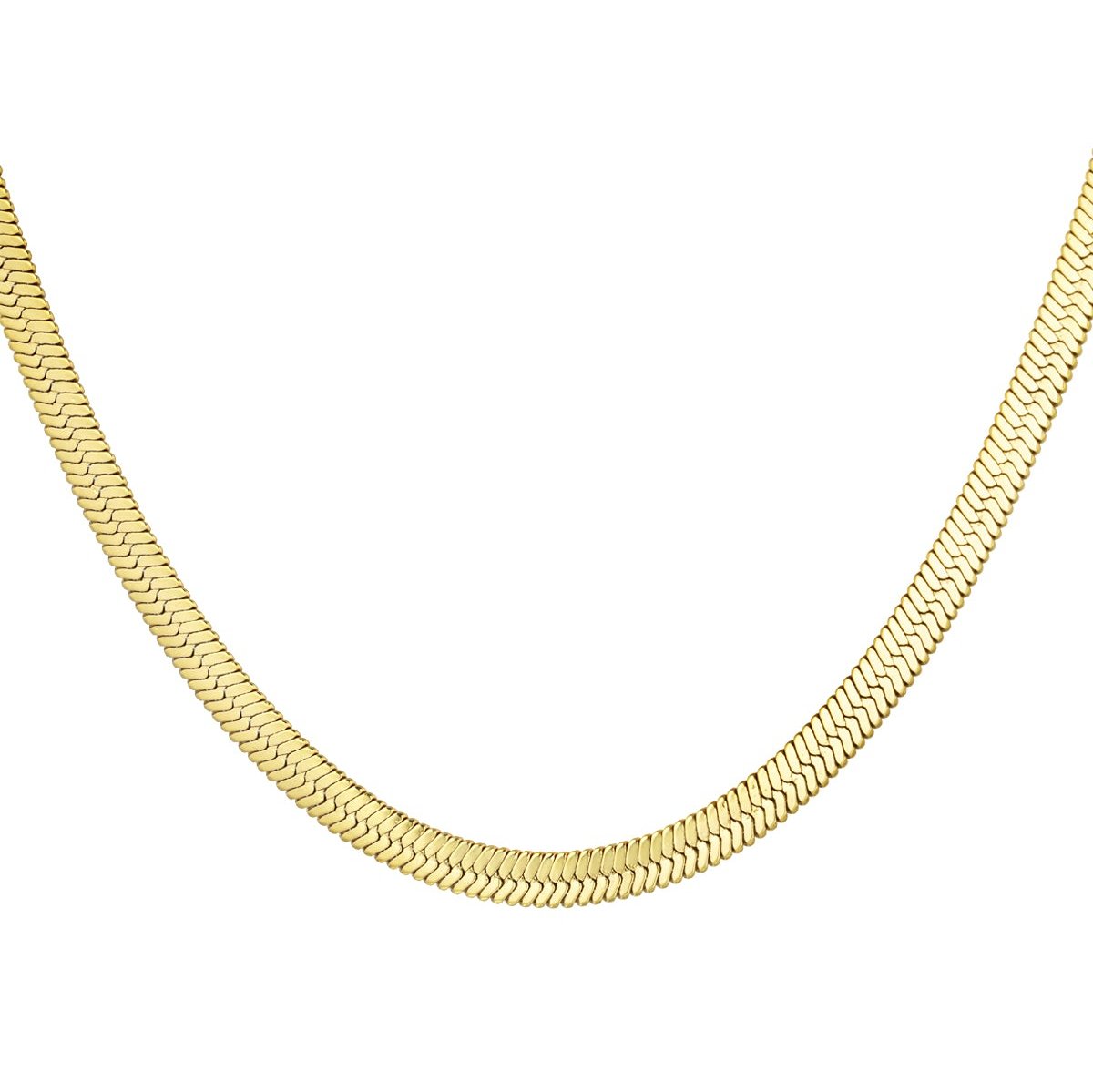 Gold Herringbone Necklace