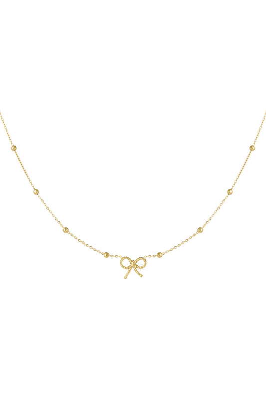 Dainty Bow Charm Necklace