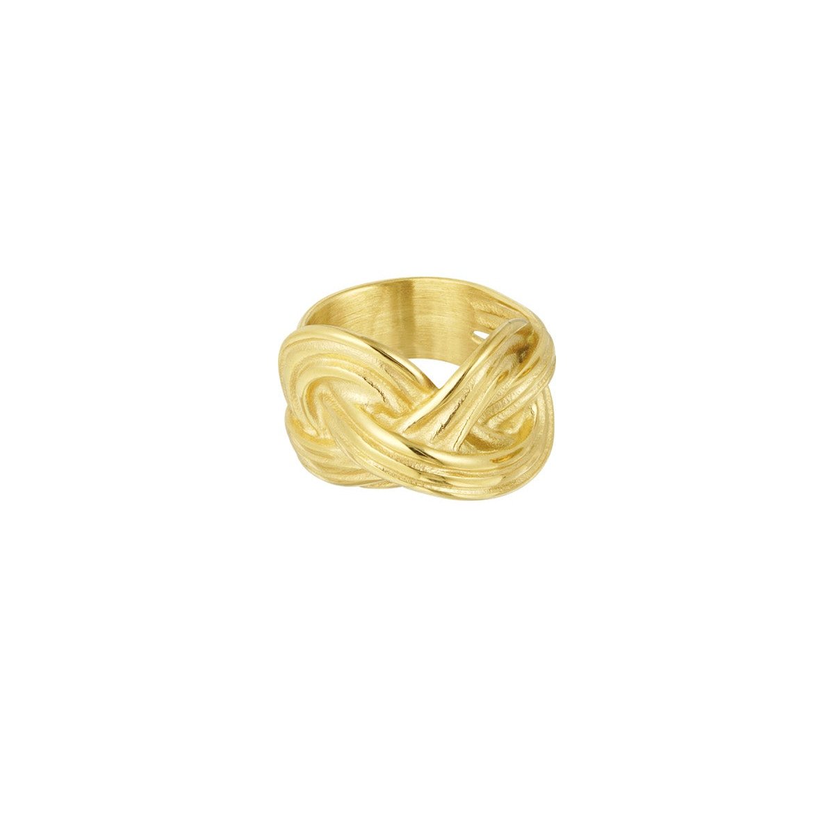 Gold Braided Knot Ring