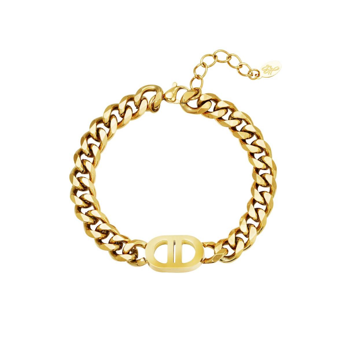 Chunky Gold-Plated Link Bracelet – Bold Sophistication