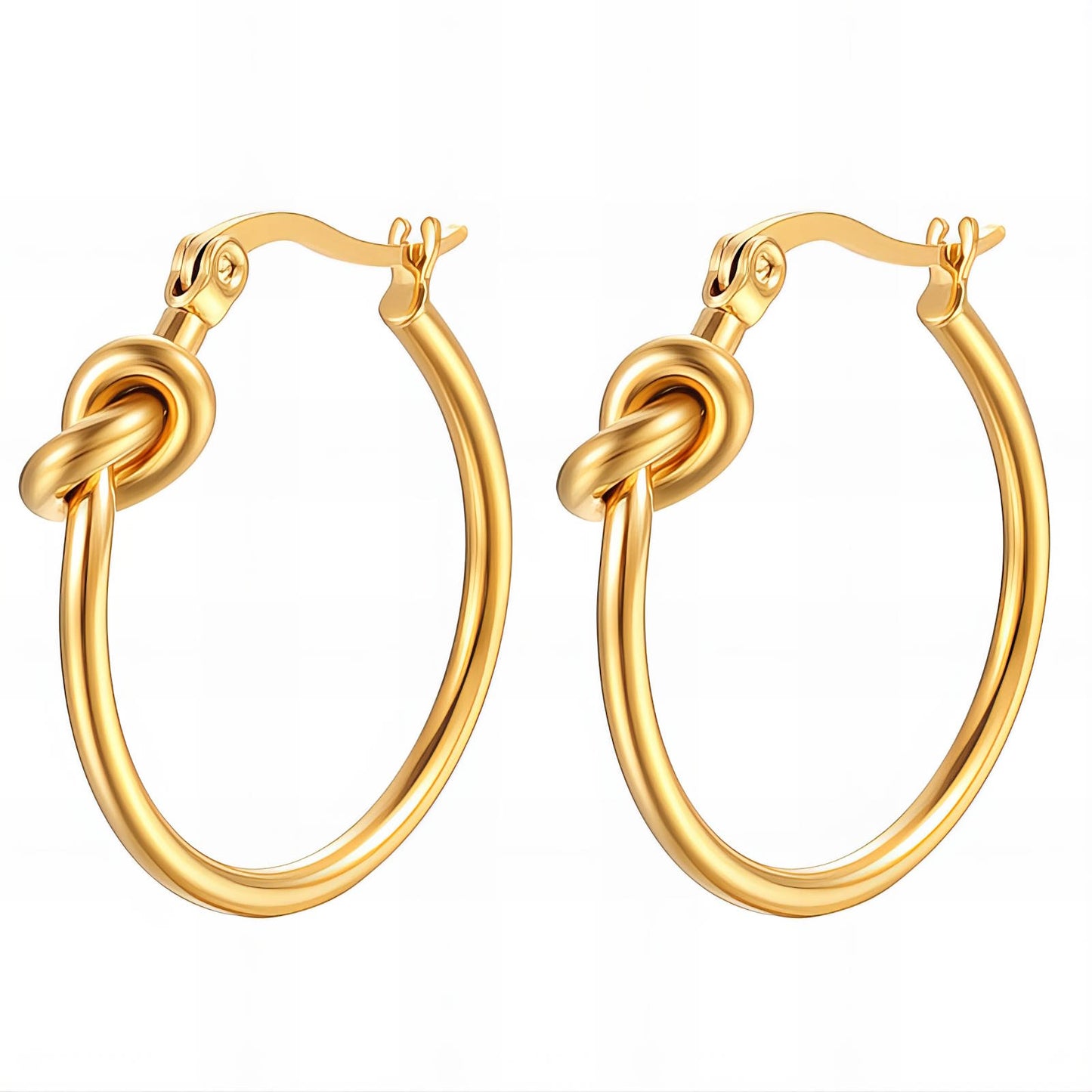 Knot Hoop Earrings