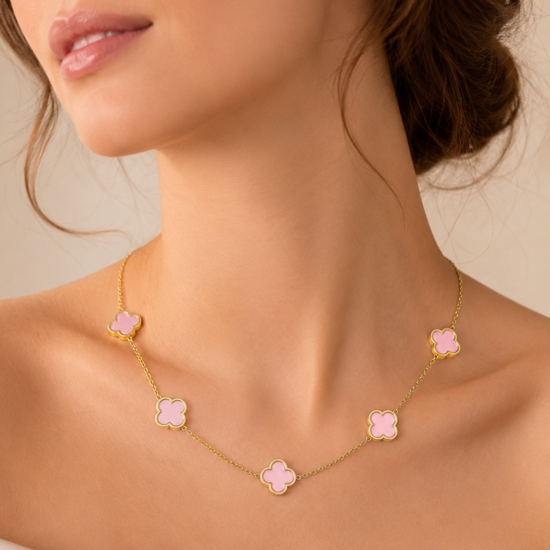 Blush Blossom Charm Necklace