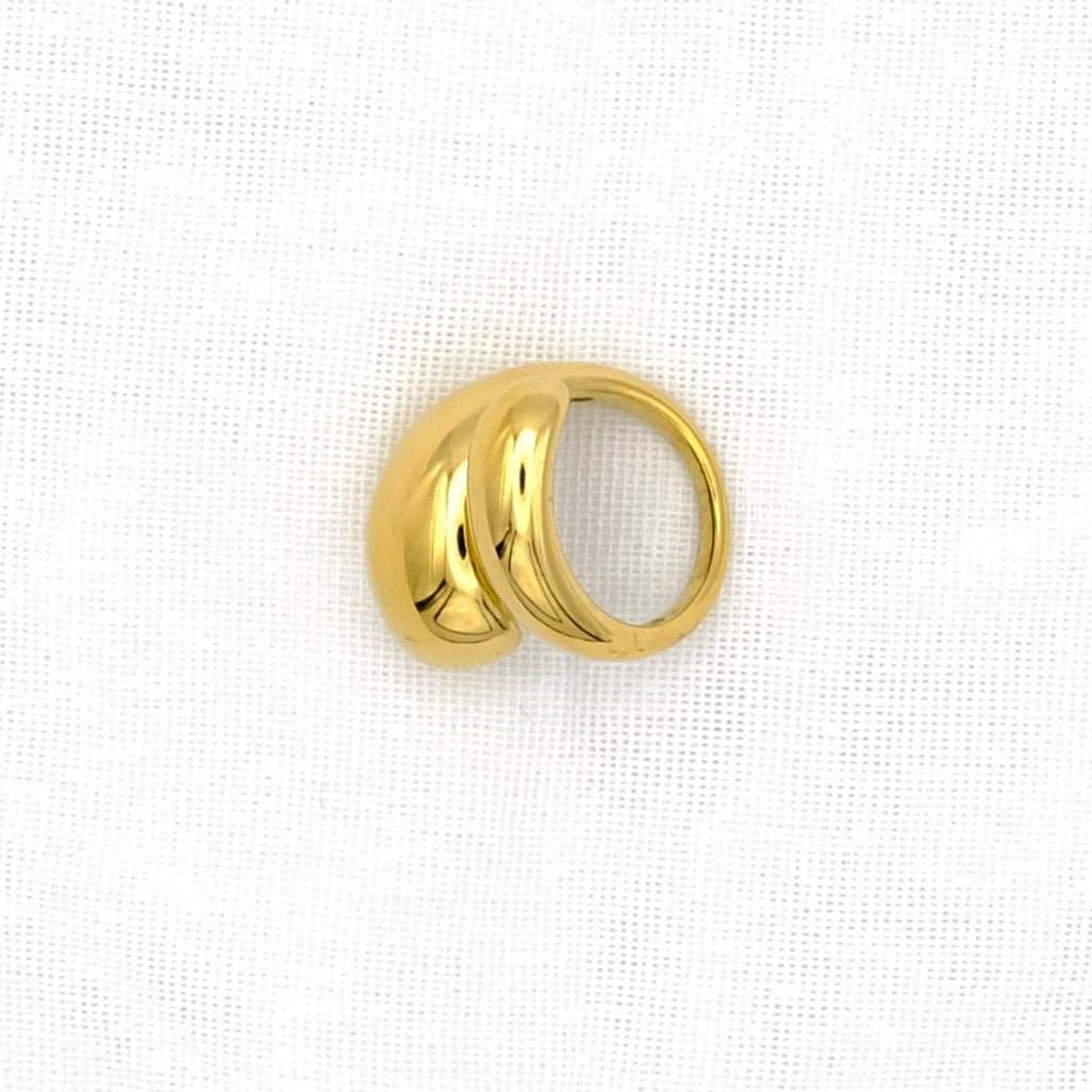 Bold Minimalist Wrap Ring in Gold