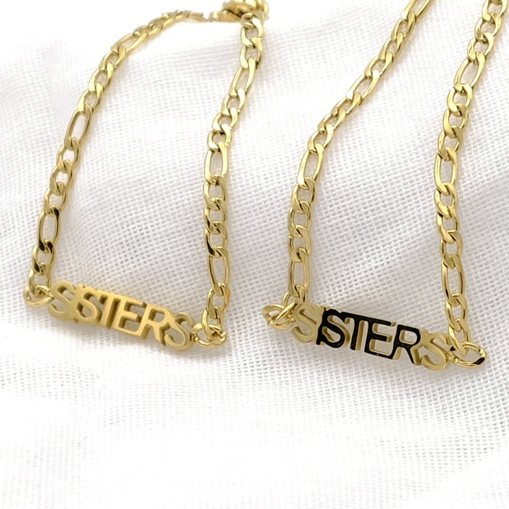 "Sisters" Matching Bracelet Set – A Bond Beyond Words