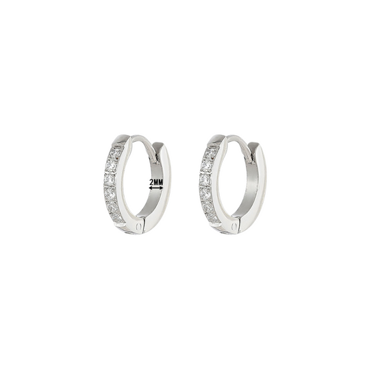 Mini Zircon Huggie Hoops